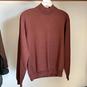 Vintage Pronto Uomo Maroon/ red Knit Sweater merino wool pullover